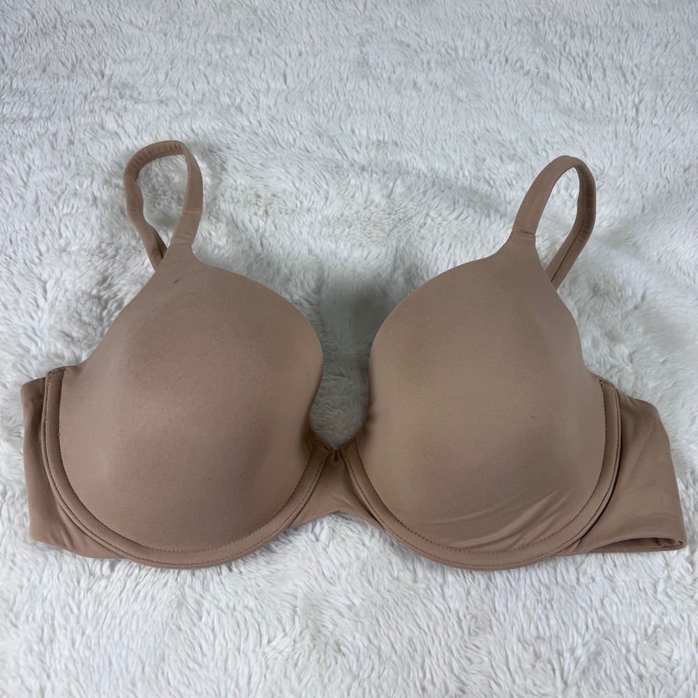 SKIMS Fits Everybody T-Shirt Bra Tan Nude Underwire 32DD Everyday Basic - Picture 1 of 10